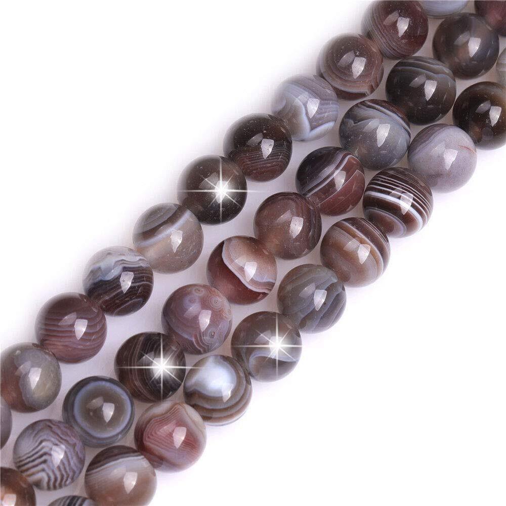 3014 GEM-Inside 12mm Natural Onyx Botswana Agate Stone Round Semi Precious